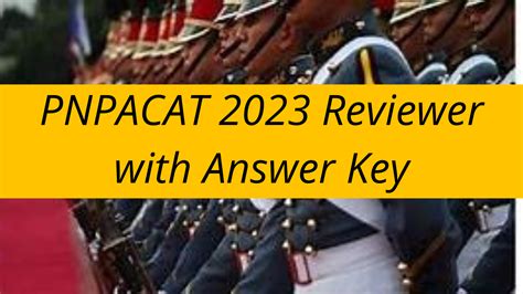 PNPACAT 2023 Reviewer with Answer Keys.